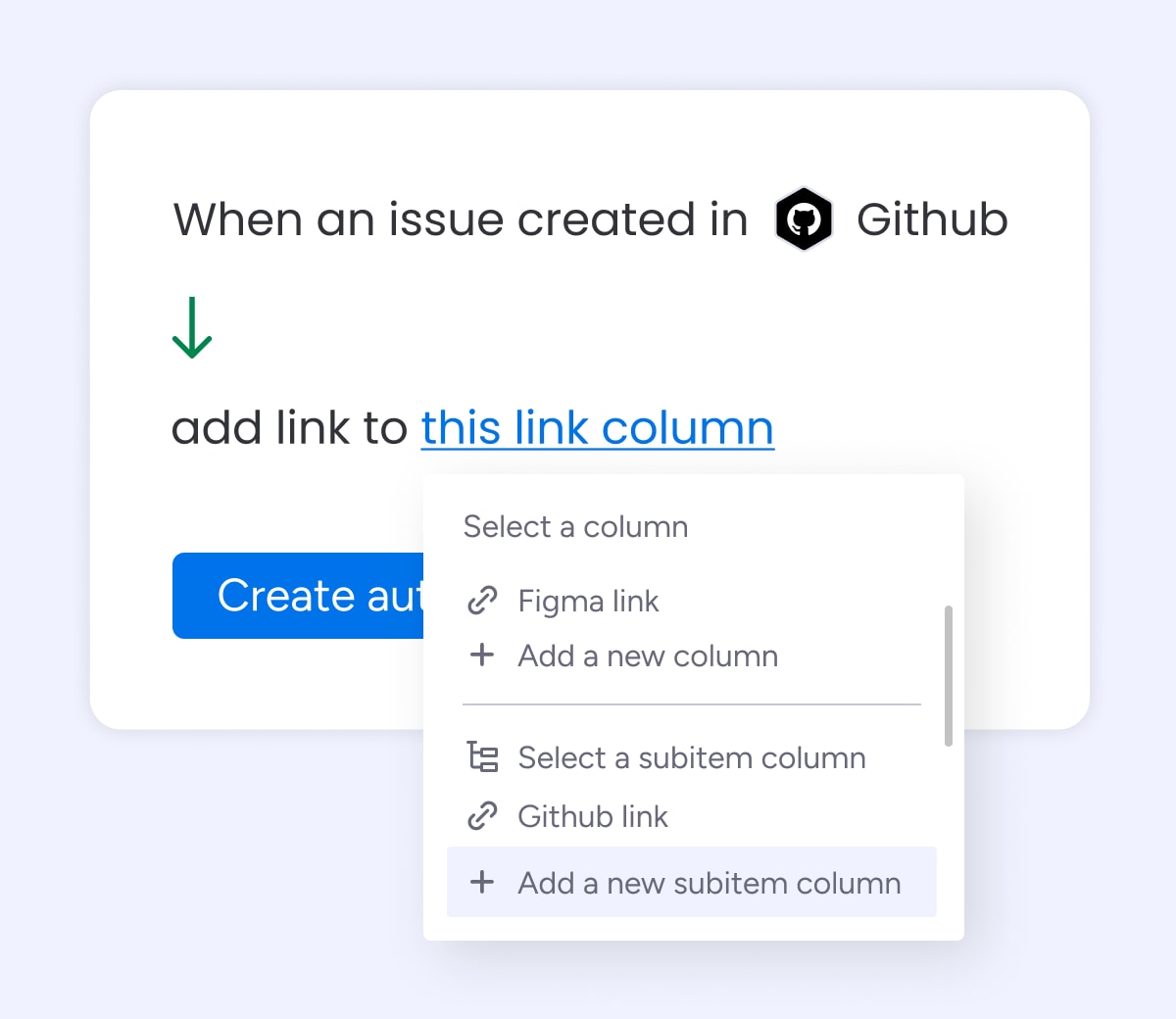 Support for gitHub recipes on sub items