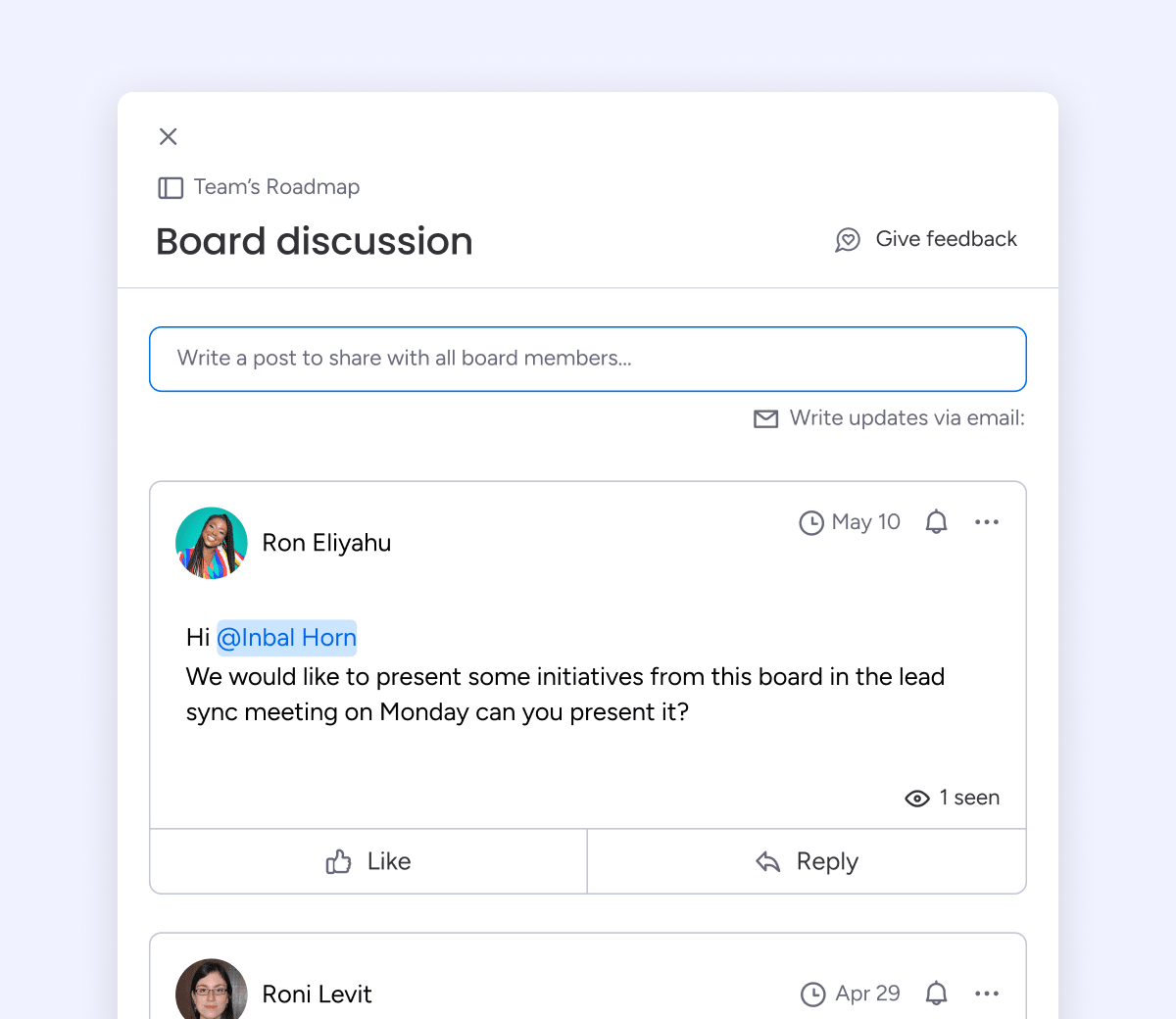 Board discussions 1