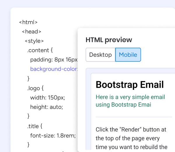 HTML Email editor